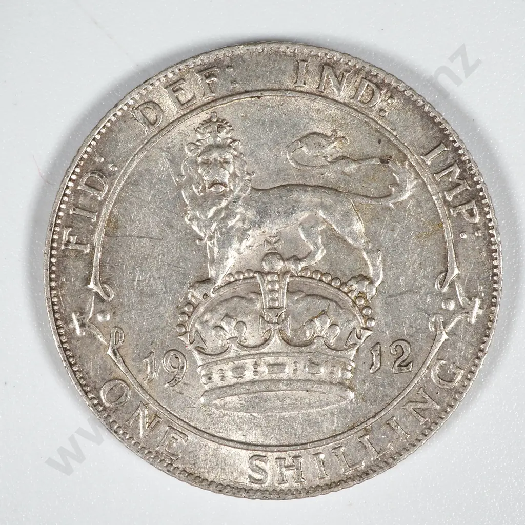 1912 United Kingdom Shilling - EF CV 45 GBP Image 1++