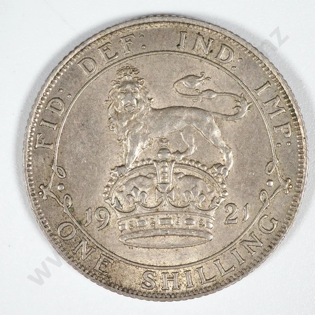 1921 Nose to SV United Kingdom Shilling - EF CV 65 GBP  Image 1++