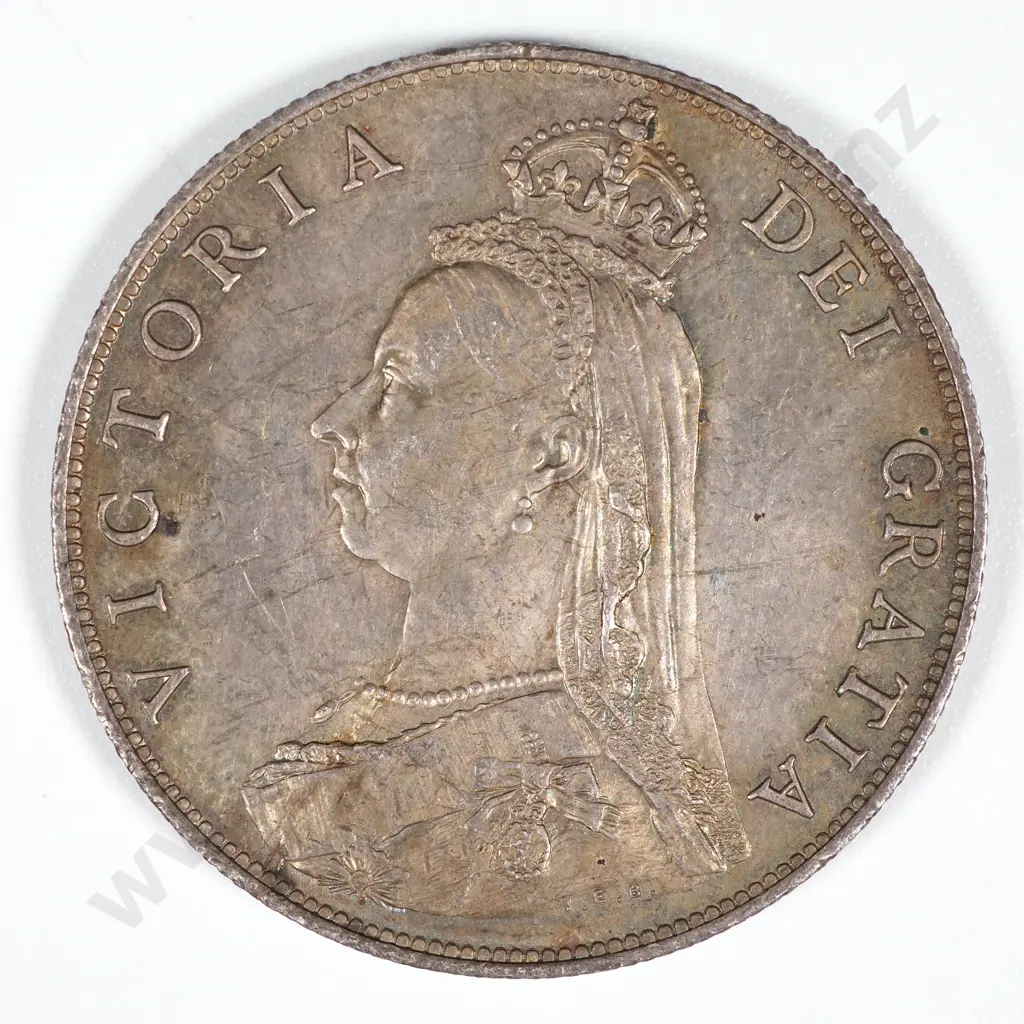 1887 United Kingdom Florin - AUNC CV 50 GBP  Image 1++