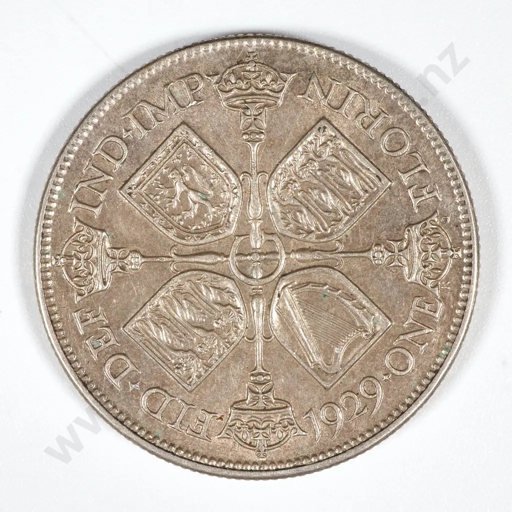 1929 United Kingdom Florin - EF  Image 1++
