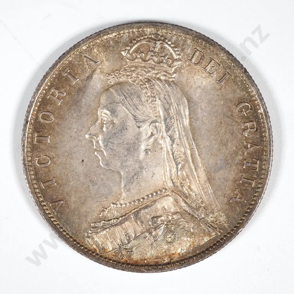 1887 United Kingdom Jubilee Head Halfcrown - AUNC CV 60 GBP  Image 1++