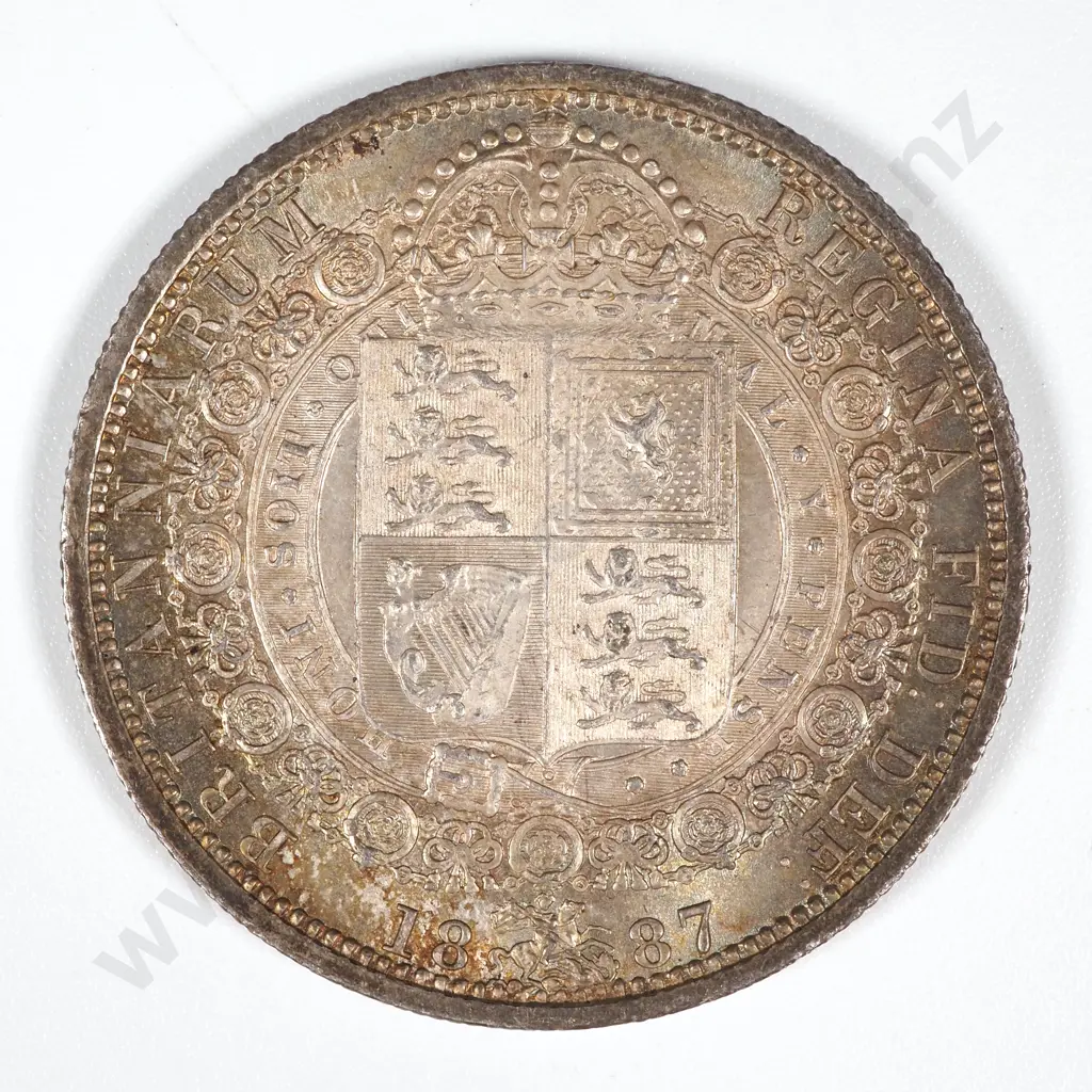 1887 United Kingdom Jubilee Head Halfcrown - AUNC CV 60 GBP  Image 1++
