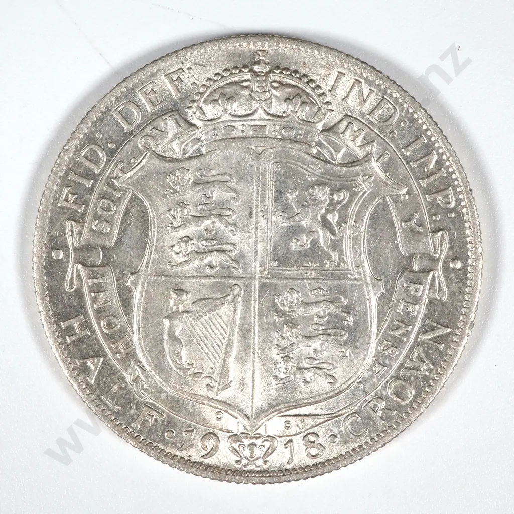 1918 United Kingdom HalfCrown - EF CV 50 GBP  Image 1++