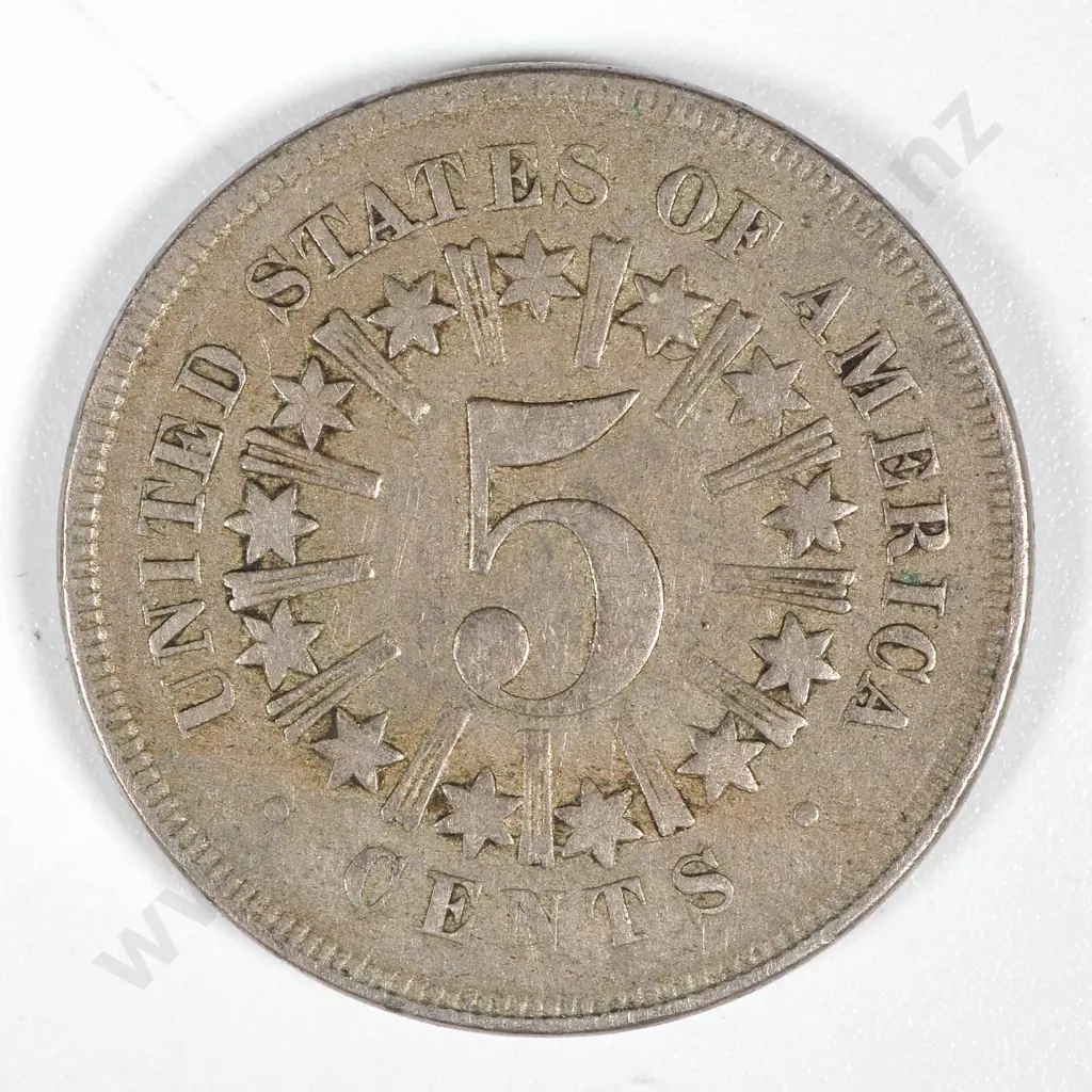 1866 United States of America Nickel - F CV 71 USD Image 1++