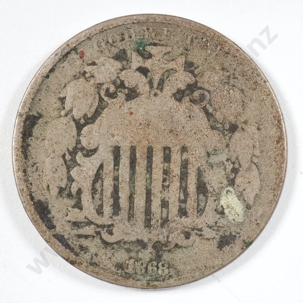 1868 United States of America Nickel - VG CV 42 USD Image 1++