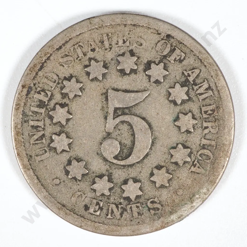 1868 United States of America Nickel - VG CV 42 USD Image 1++