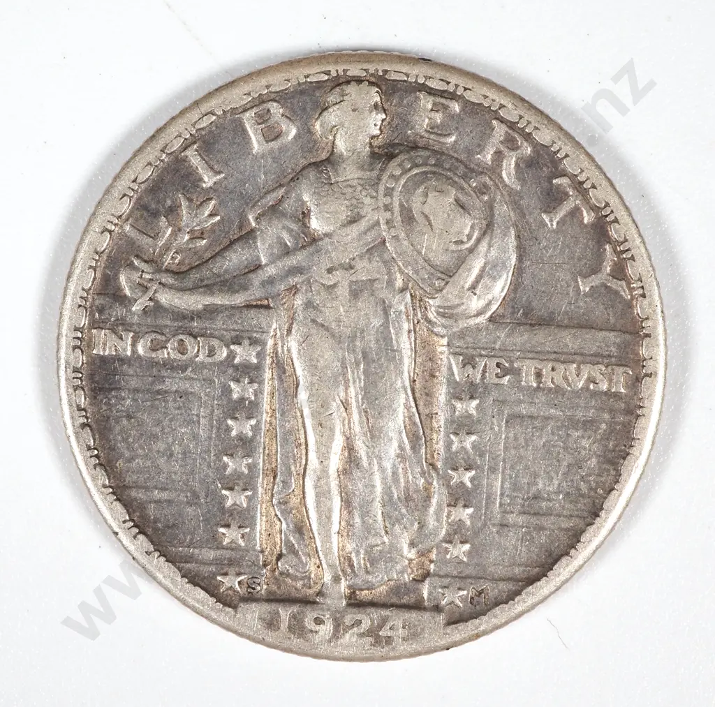 1924 S United States of America Standing Liberty Quarter Dollar  Image 1++