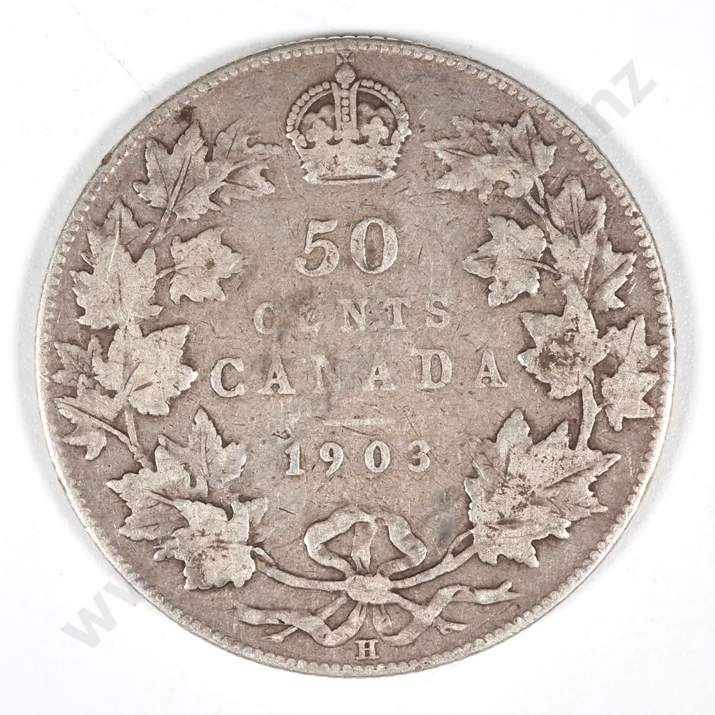 1903 Canada 50 Cent Edward VII Coin Image 1++
