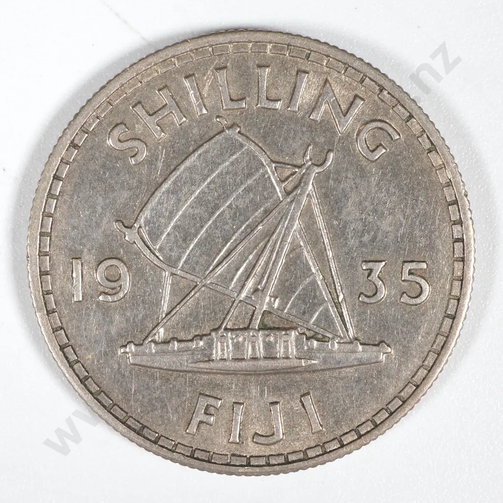 1935 Fiji Shilling - EF Image 1++