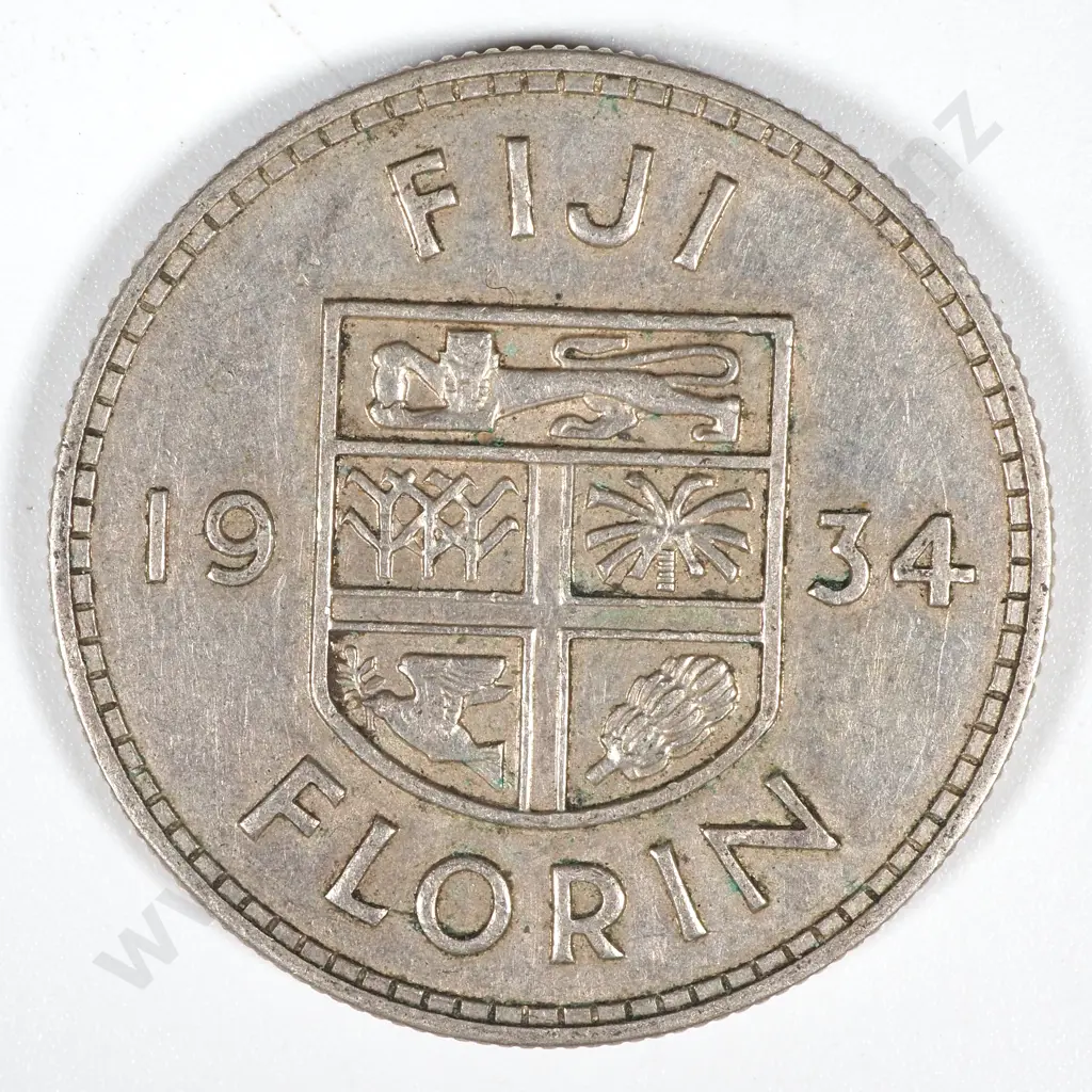 1934 Fiji Florin - EF Image 1++