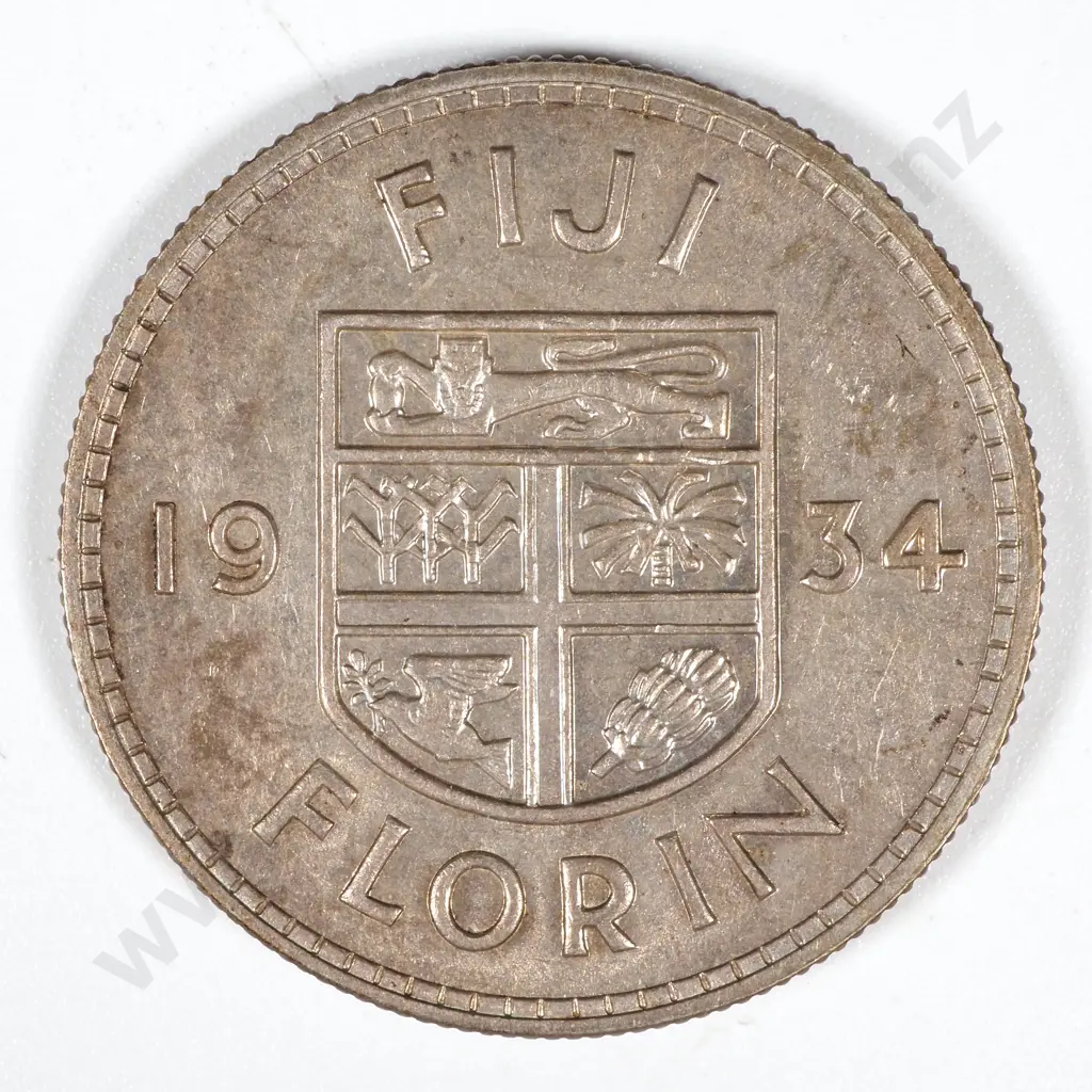 1934 Fiji Florin - UNC Image 1++