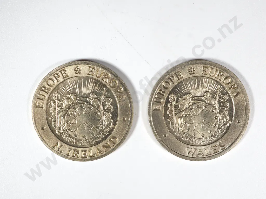 1992 Northern Ireland & Wales One ECU - UNC - Two Coins  Image 1++