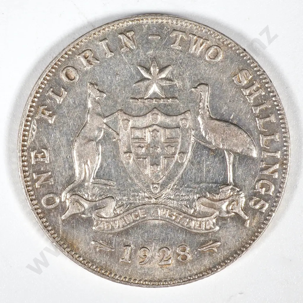 1928 Australia Florin  Image 1++