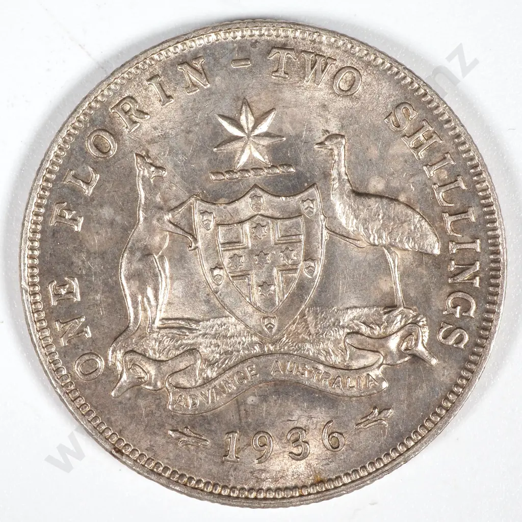 1936 Australia Florin  Image 1++