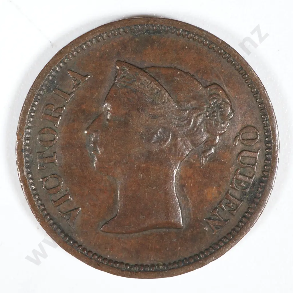1845 Straits Settlement Quartercent  Image 1++