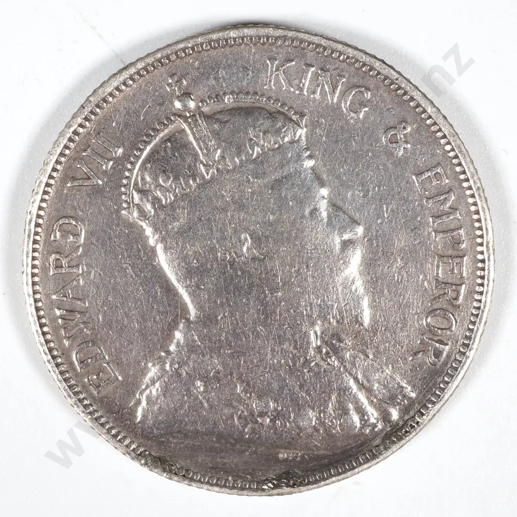 1907 Straits Settlement 50 Cent  Image 1++