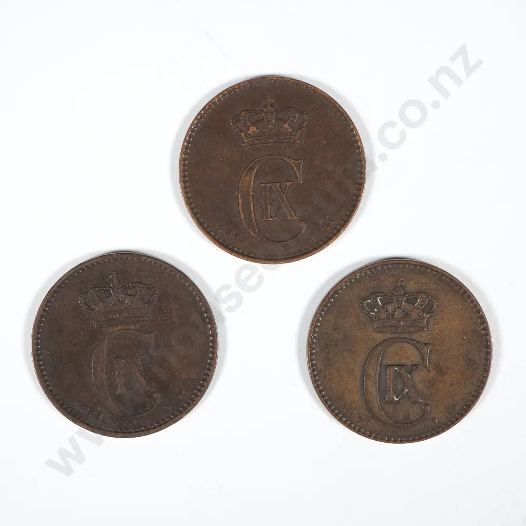 1874/1875/1881 Denmark Two Ore - VF Image 1++