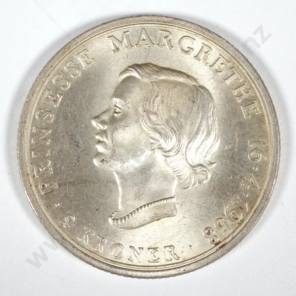 1958 Denmark Two Kroner - UNC  Image 1++