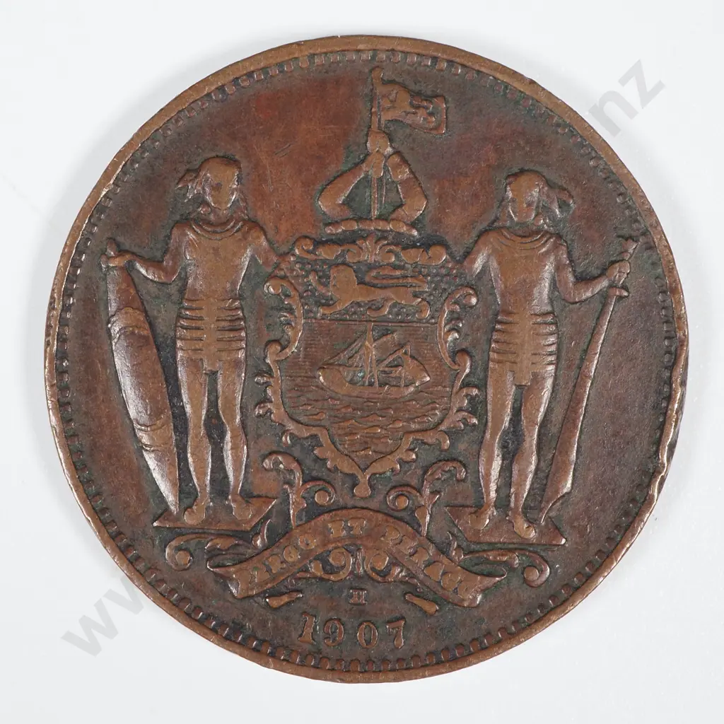1907 H British North Borneo Cent - VF  Image 1++