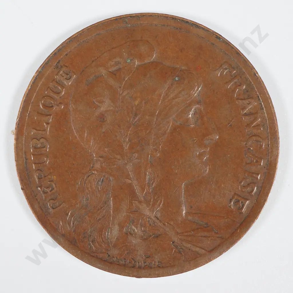 1921 France 10 Centimes - VF Image 1++