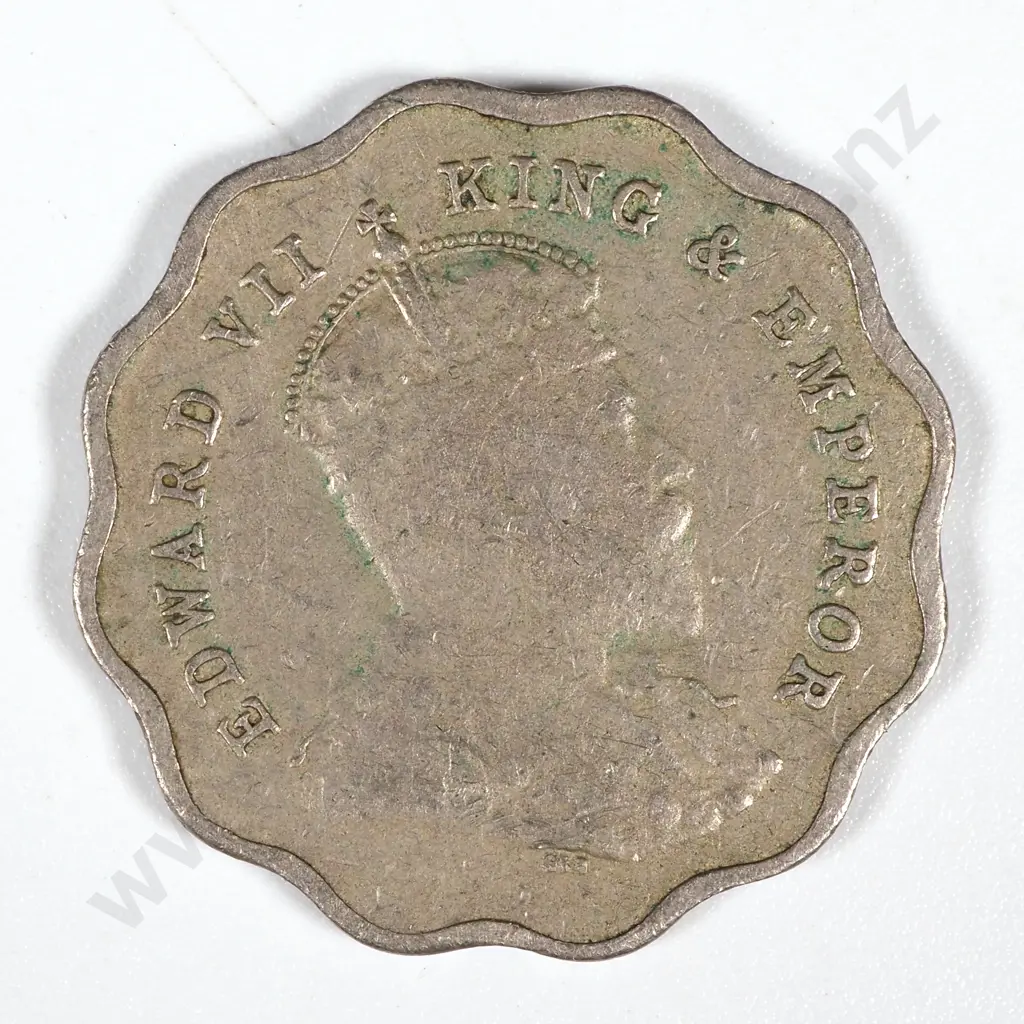1910 India One Anna - VF Image 1++