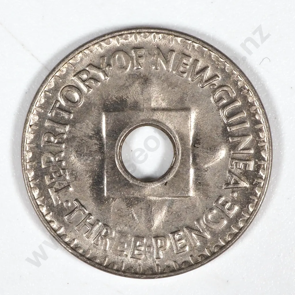 1944 New Guinea Threepence - UNC Image 1++
