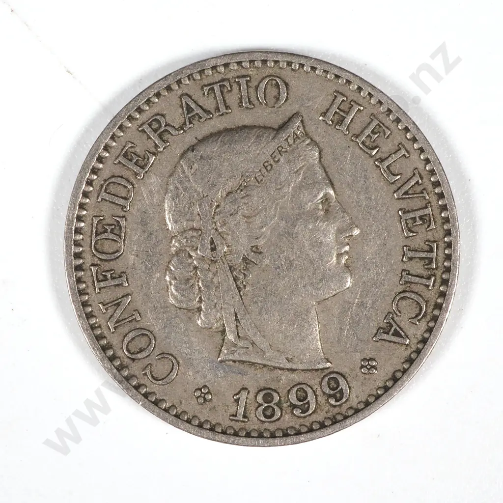 1899 Switzerland 10 Rappen - VF  Image 1++