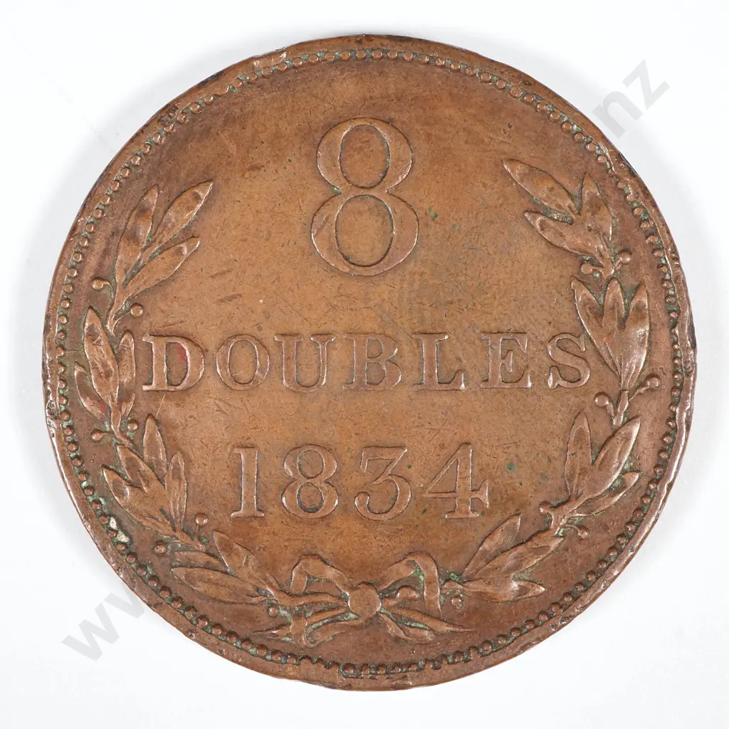 1834 Guernsey 8 Doubles  Image 1++