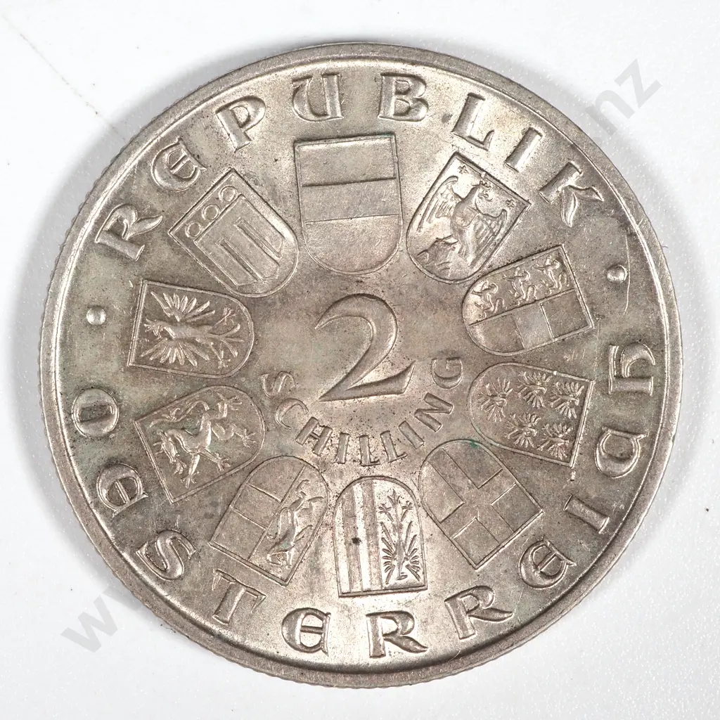 1931 Austria Silver 2 Schilling - Mozart Commemorative  Image 1++