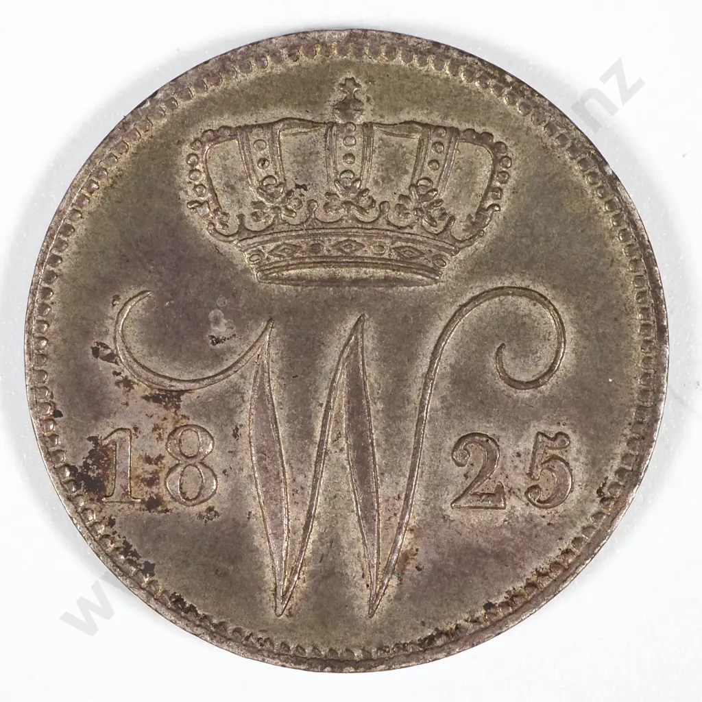 1825 Netherlands Silver 25 Centi - Very Little Wear  Image 1++