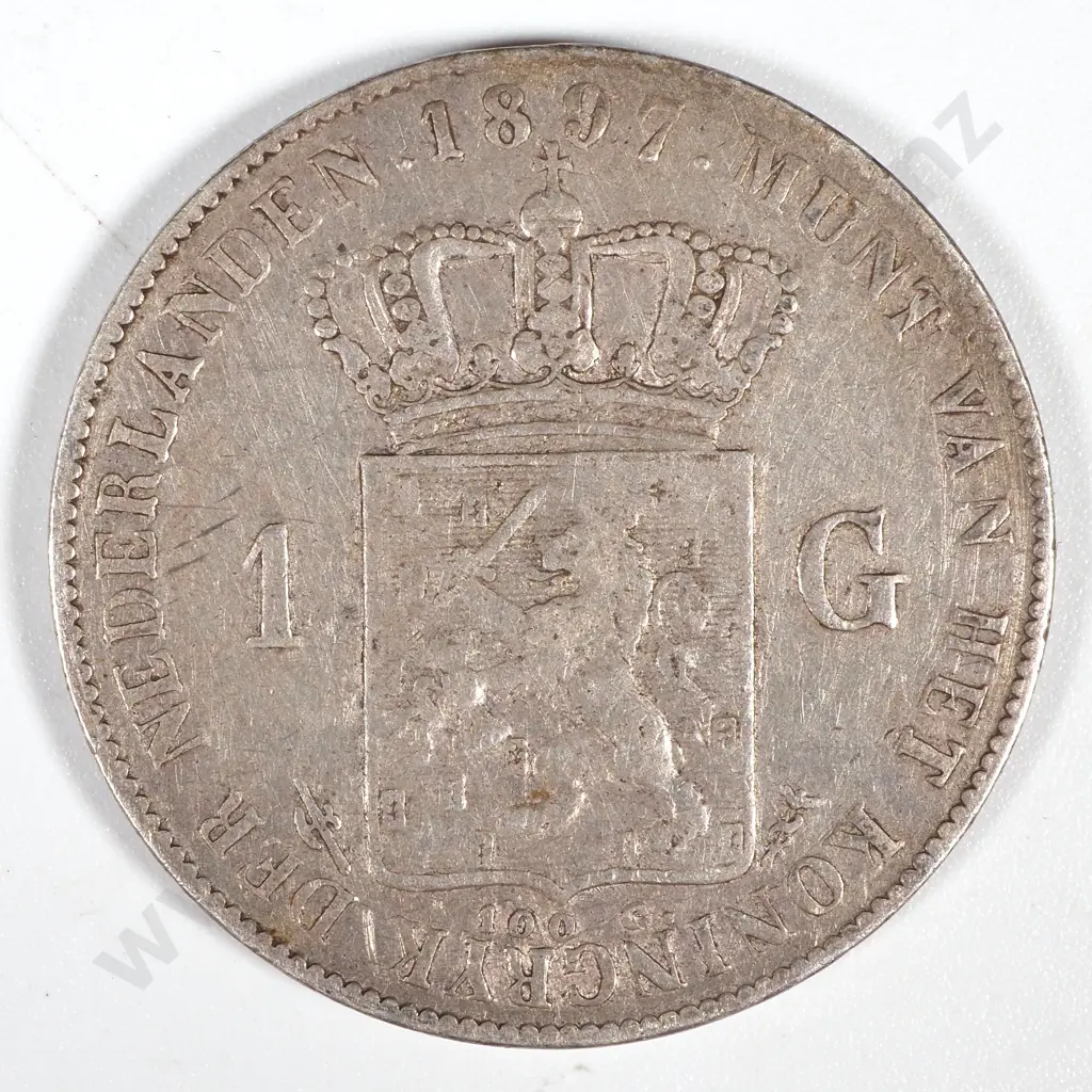 1897 Netherland 1 Guilden  Image 1++