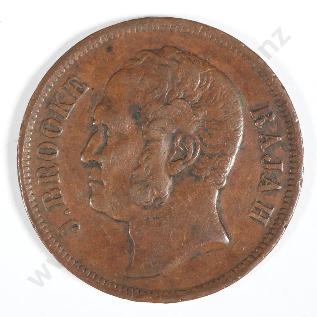 1863 Sarawak One Cent Coin  Image 1++