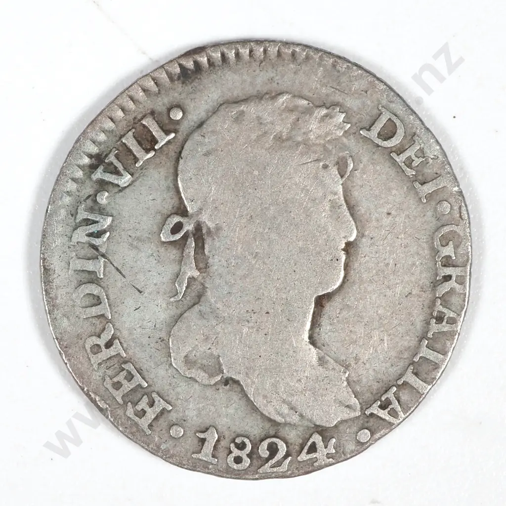 1824 Peru Silver Real - Cuzco Mint Mark  Image 1++