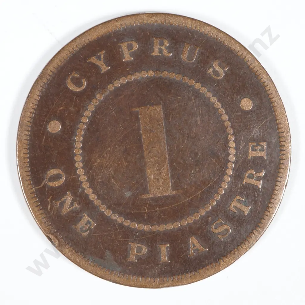 1886 Cyprus One Piastres  Image 1++