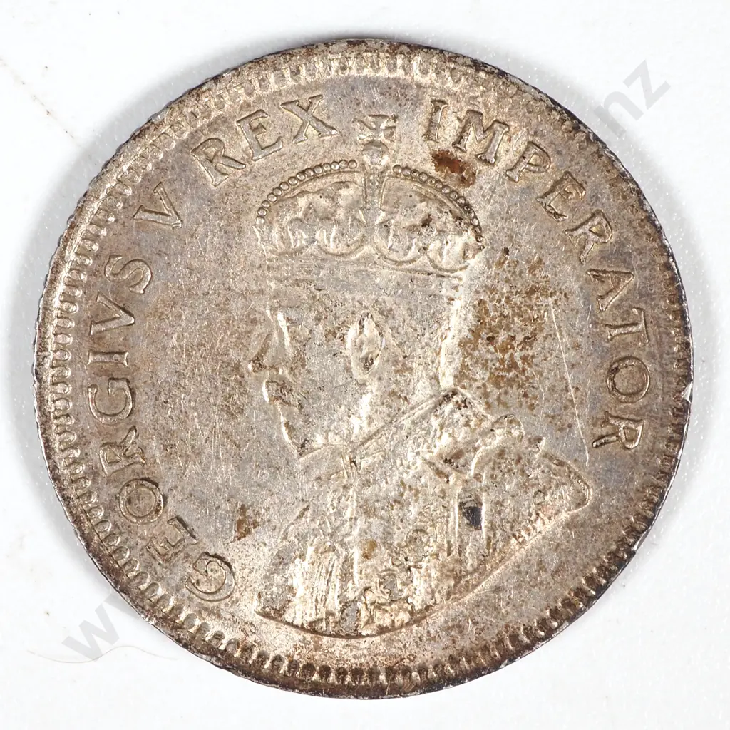1923 South Africa Silver Sixpence  Image 1++