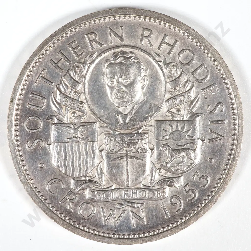 1953 Southern Rhodesia Silver Crown  Image 1++