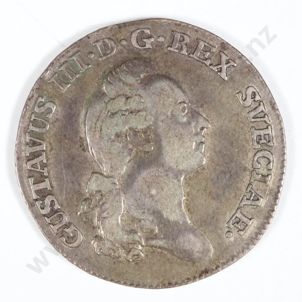 1781 Sweden 1/6 Riksdaler Image 1++