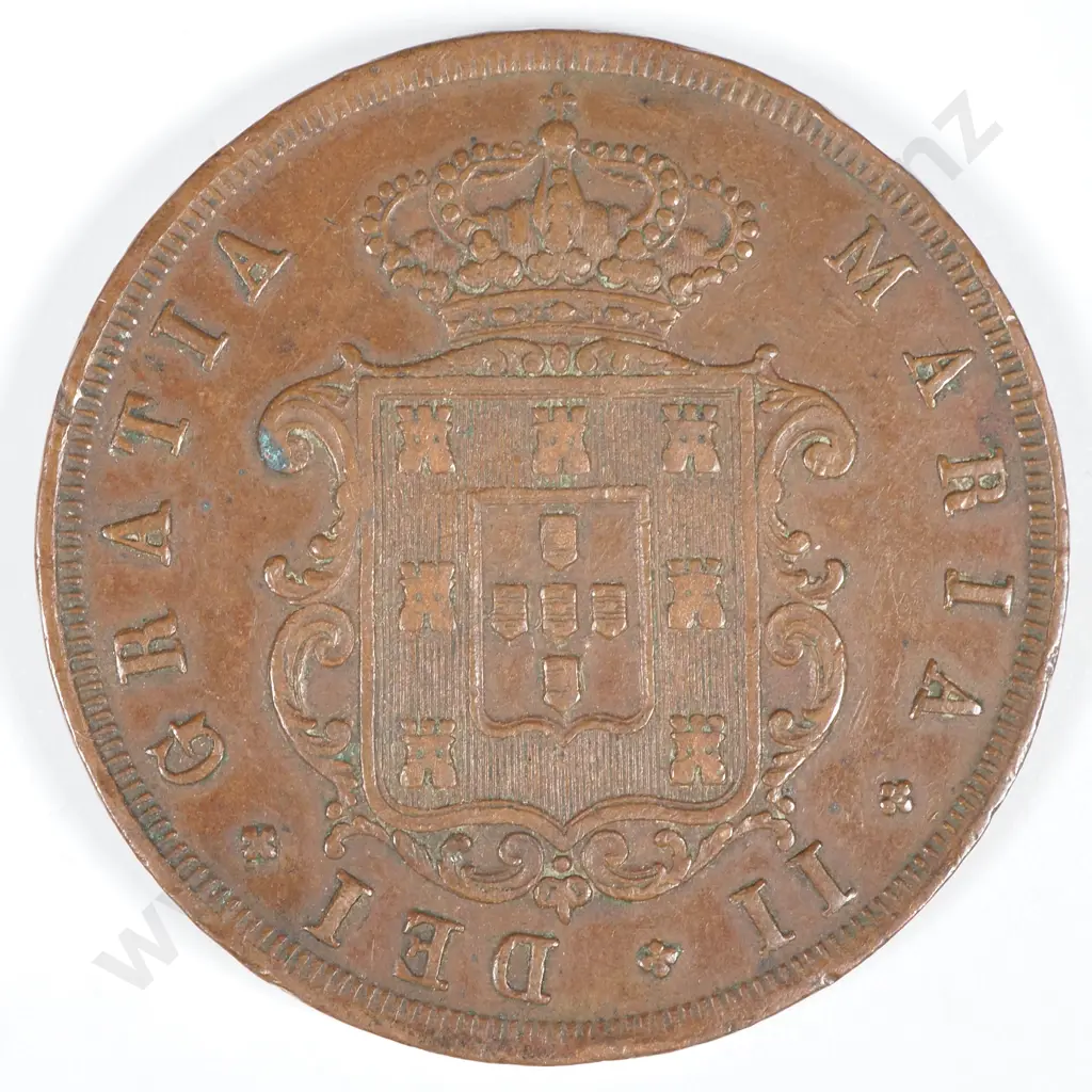 1849 Portugal 20 Reis - Large Copper Coin  Image 1++