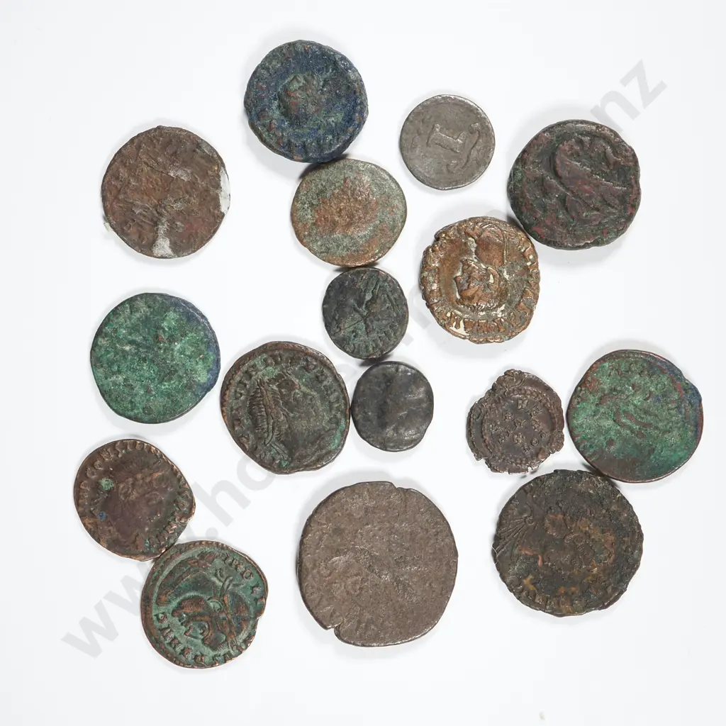 16 Unidentified Ancient Coins Image 1++