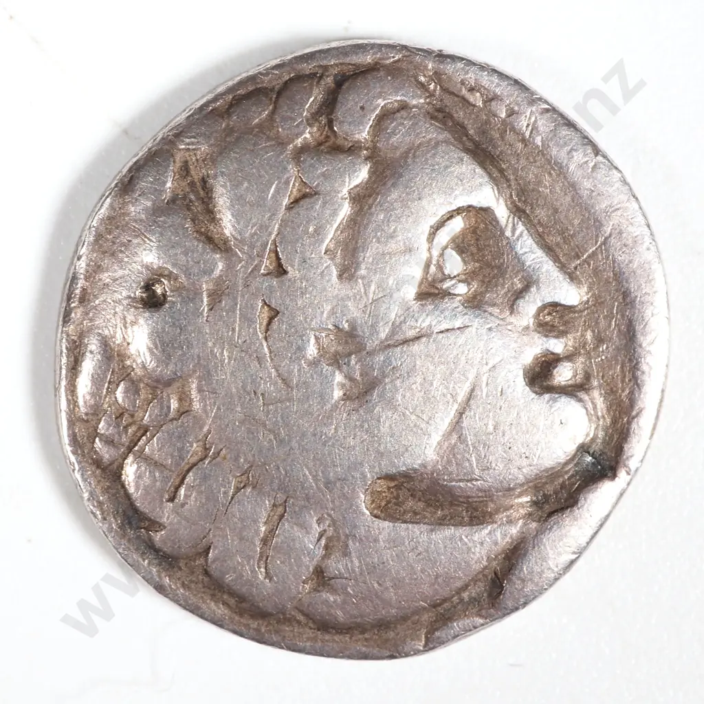 Ancient Greece Silver Coin - Alexander III Drachm 310-301 BC, Posthumous Issue, Kolophon Mint, 17.6mm: 4.22 Grams  Image 1++