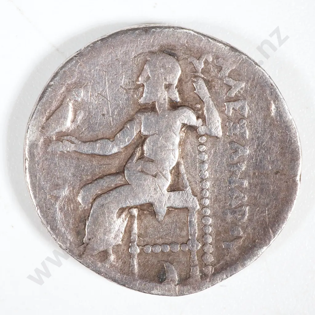 Ancient Greece Silver Coin - Alexander III Drachm 310-301 BC, Posthumous Issue, Kolophon Mint, 17.6mm: 4.22 Grams  Image 1++