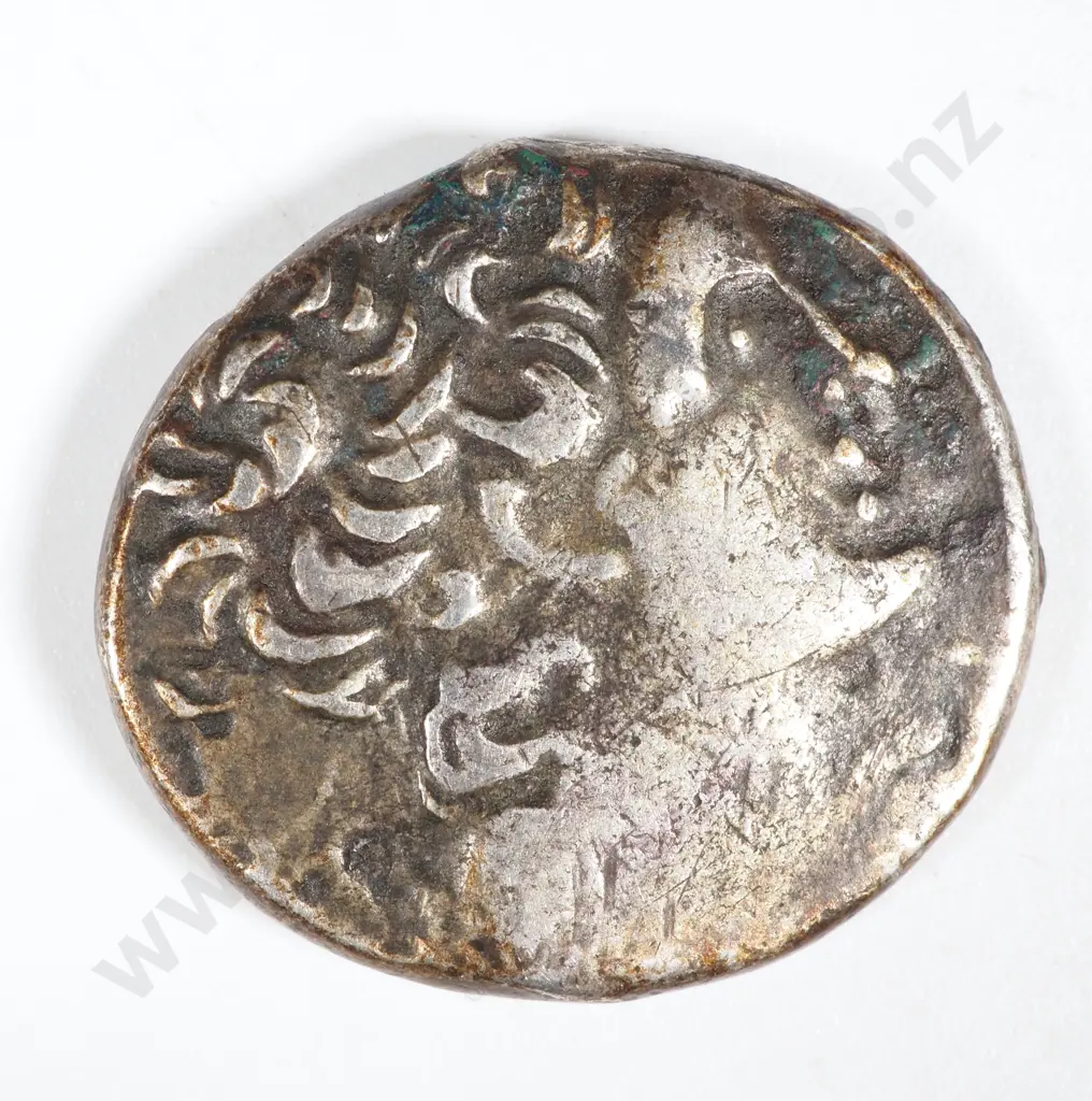 Ancient. Greece Silver Coin - Ptolemaic Tetradrachm, Ptolemy X 95 BC. - 22.5-24.5mm: 13.09 Grams Image 1++