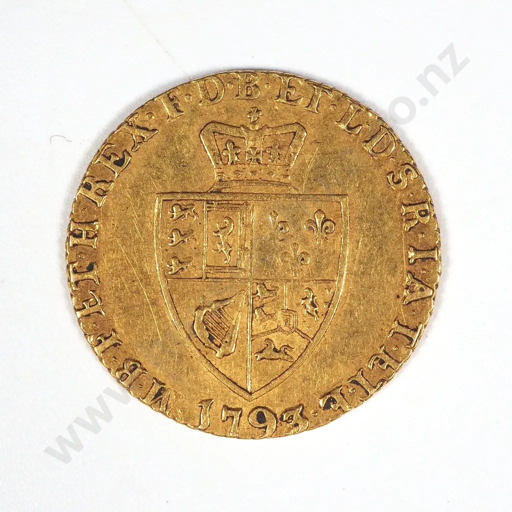 1793 United Kingdom Half Guinea - VF Image 1++