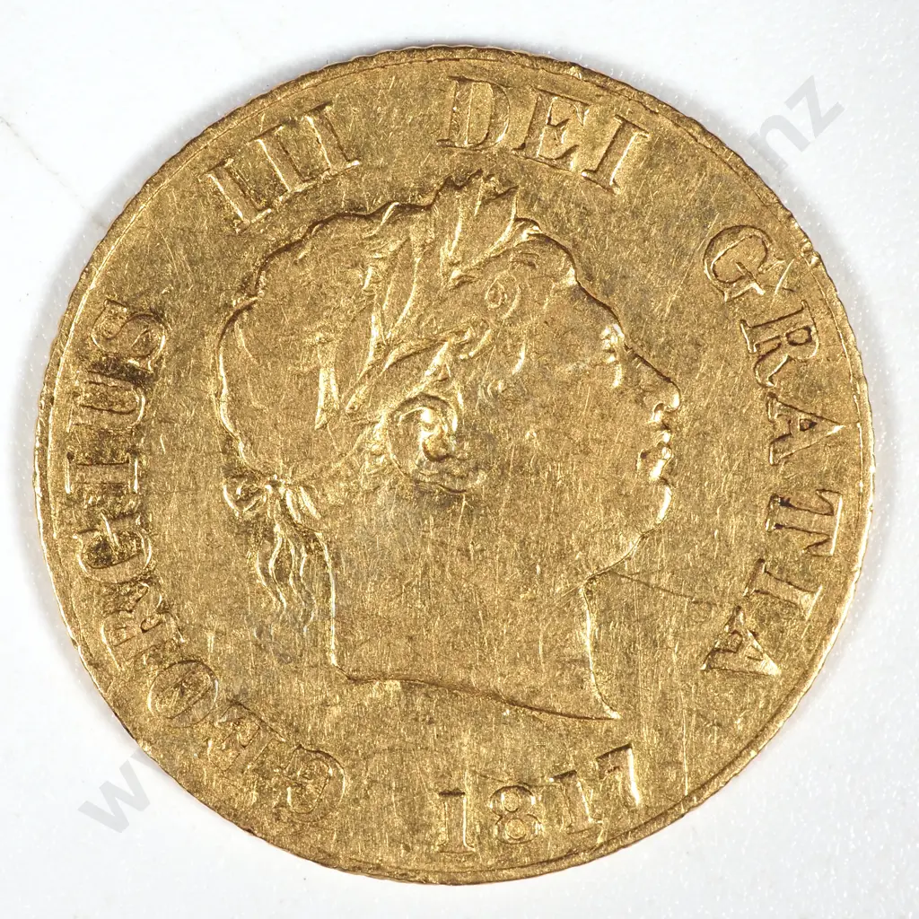 1817 United Kingdom Half Sovereign, GF Image 1++