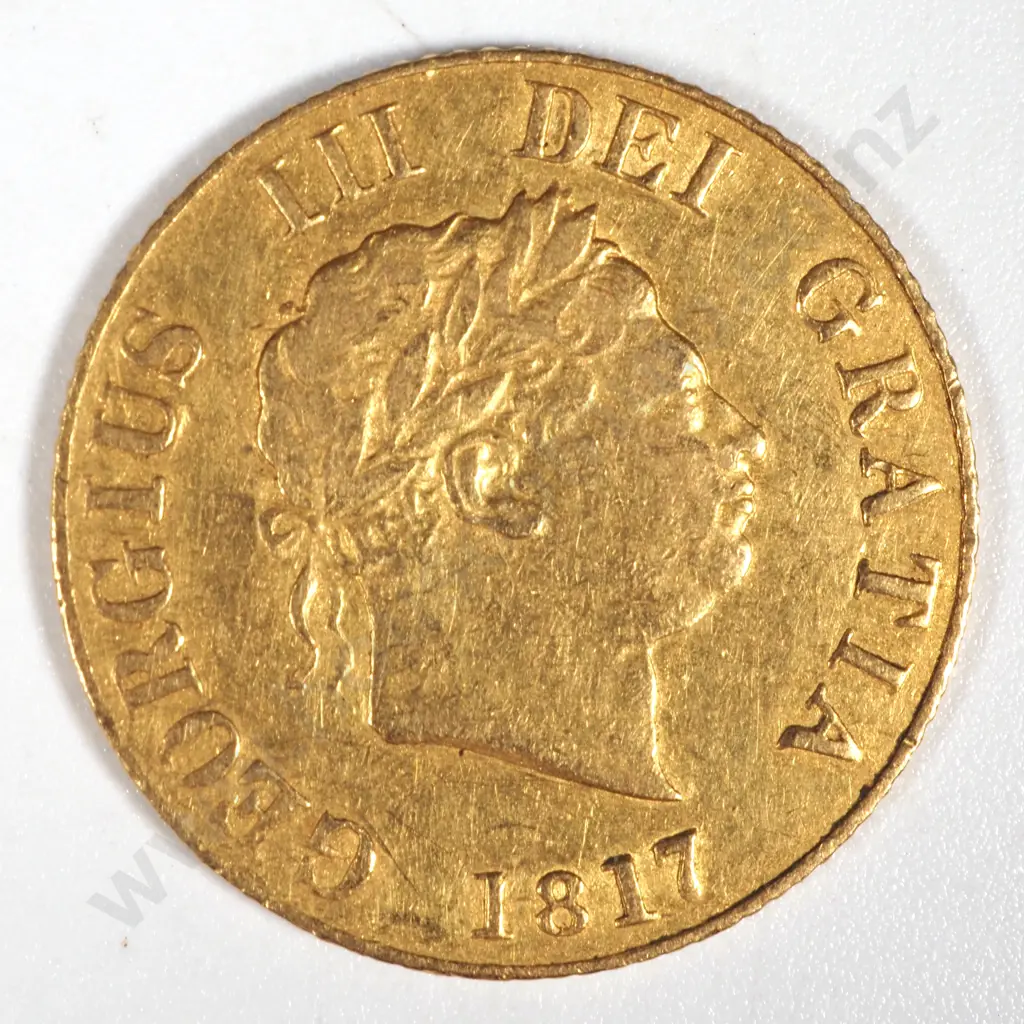 1817 United Kingdom Half Sovereign, VF Image 1++