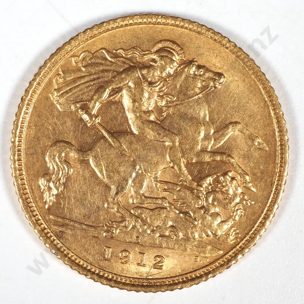 1912 S Australia Half Sovereign EF  Image 1++