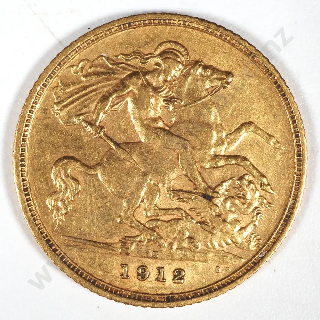 1912 S Australia Half Sovereign - VF  Image 1++