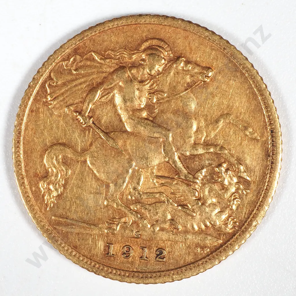 1912 S Australia Half Sovereign - VF  Image 1++