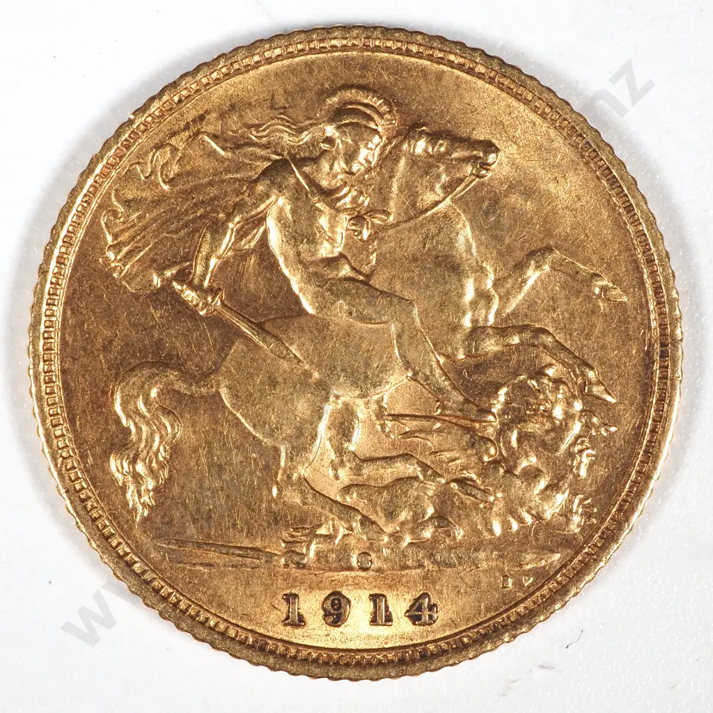 1914 Sydney Half Sovereign Image 1++