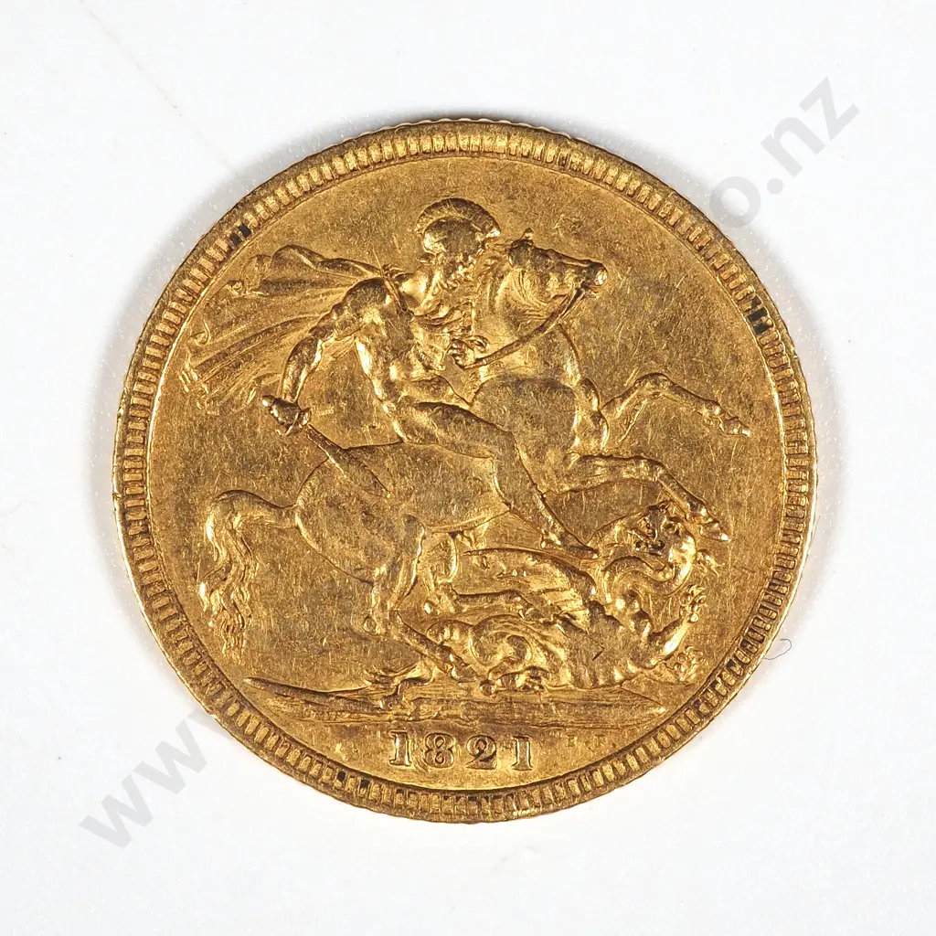 1821 United Kingdom Sovereign, EF Image 1++